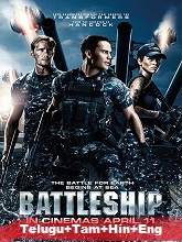 Battleship (2012) BRRip Original [Telugu + Hindi + Tamil + Eng] Dubbed Movie Watch Online Free